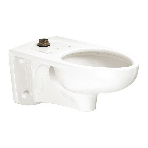 AfWalMilnium 1.11.6GPF ElongBwl Wh, 1.1 to 1.6 gpf, Flushometer, Wall Mount, Elongated, White, American Standard, Mfr#: 3351.101.020