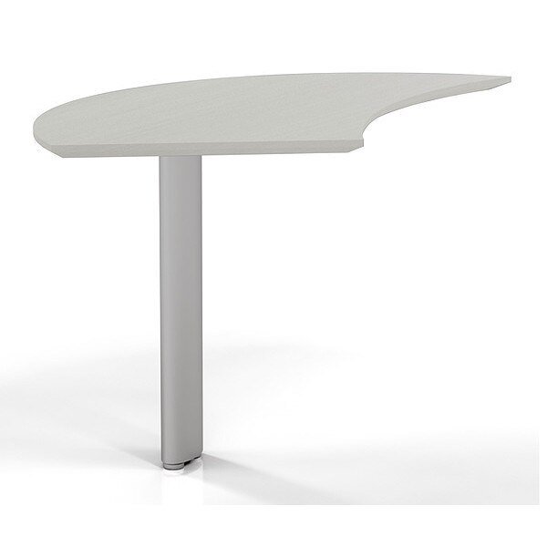 Curved Desk, 28" D X 47" W X 29-1/2" H, Textured Sea Salt Laminate, Mayline, Mfr#: MNEXTLTSS