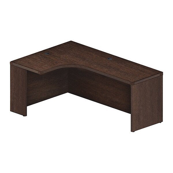 Corner Desk, 48" D X 72" W X 29-1/2" H, Mocha, Furniture Grade MDF (Medium Density Fiberboard), Mayline, Mfr#: AEC72LLDC