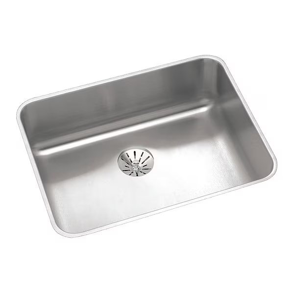 Sink, Undermount Mount, 0 Hole, Lustrous Satin Finish, Elkay, Mfr#: ELUHAD211545PD