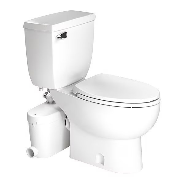 Toilet, 1.28 gpf, Floor Mount, Elongated, Saniflo, Mfr#: 082_087_005