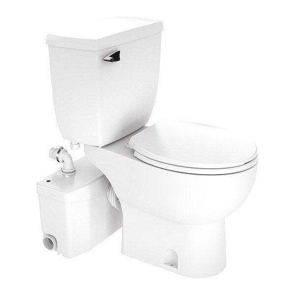 Toilet, 1.28 gpf, Floor Mount, Round, Saniflo, Mfr#: 002_083_005
