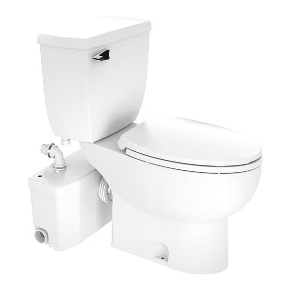 Toilet, 1.28 gpf, Floor Mount, Elongated, Saniflo, Mfr#: 002_087_005