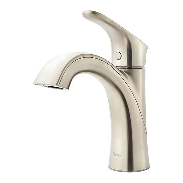 Single Handle 1 or 3 Hole Bathroom Faucet, Brushed Nickel, Pfister, Mfr#: LG42-WR0K