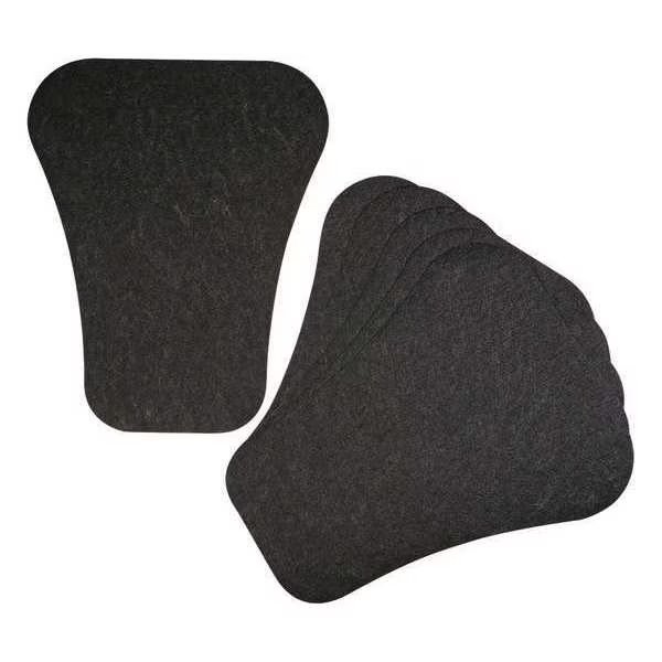 Black Decorative Needlepunch V Urinal Floor Mat 19" W x 23-1/2" L, 1/8", Pig, Mfr#: GRP7002-BK