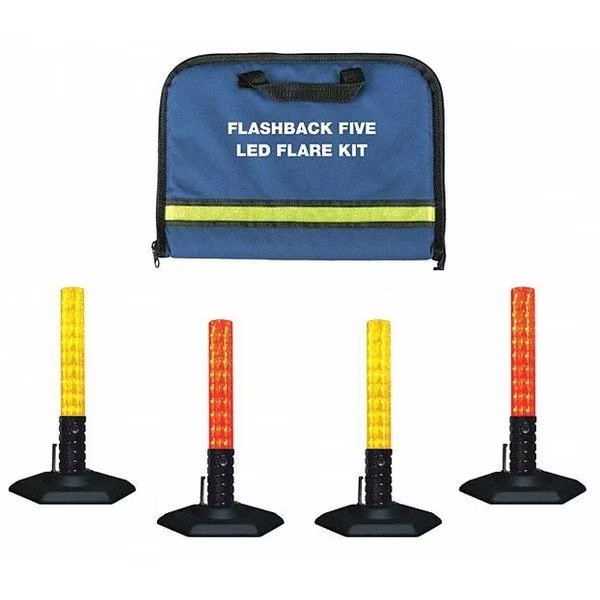 LED Safety Flare Kit, LED Red/Amber, 4" H, Emi, Mfr#: 2024