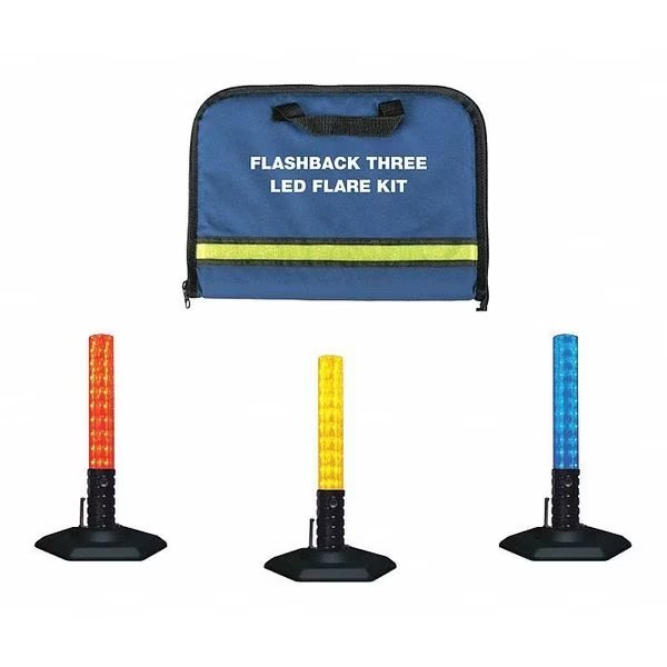 LED Safety Flare Kit, LED Red, 4" H, Emi, Mfr#: 3035
