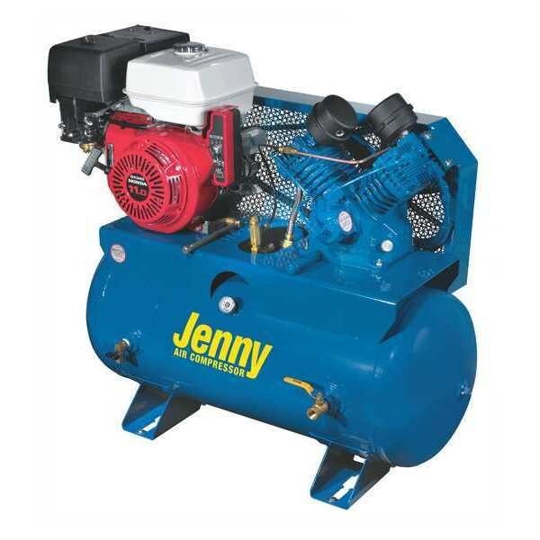Air Compressor, 1 Stages, 11.0 HP, 18.3 cfm, Jenny, Mfr#: G11HGA-30T
