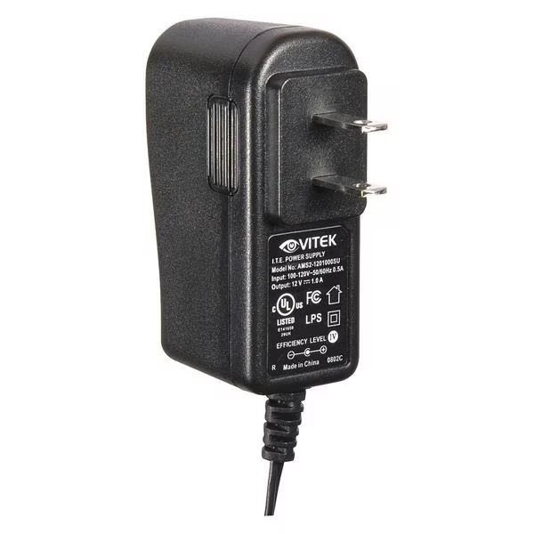 Power Supply, Output 12VDC, VA Rating 12, Vitek, Mfr#: VT-12VDC-1000S