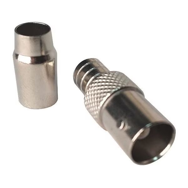 Coaxial Crimp Connector, BNC Female, PK10, Vitek, Mfr#: VT-BNC-CRMP-FL10