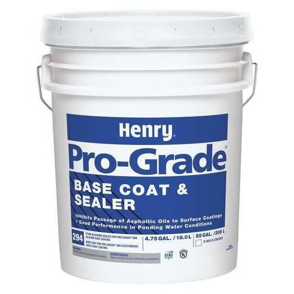 Roofing Base Coating & Sealant, 5 gal, Pail, Gray, Henry, Mfr#: PG294073