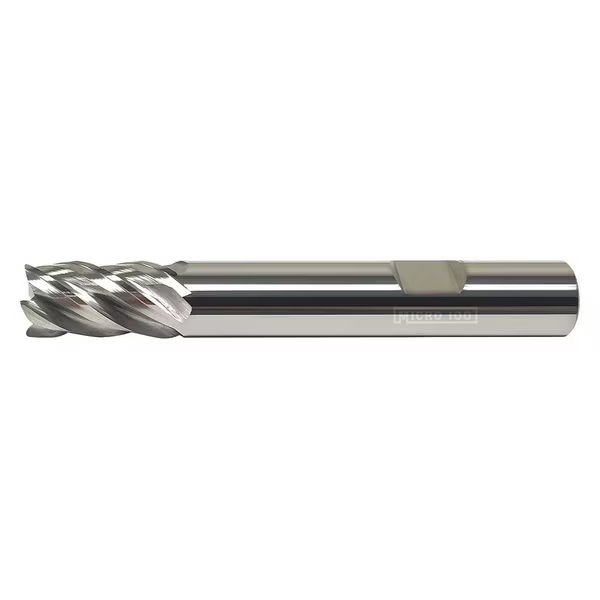 Corner Radius End Mill, Carbide, 4-1/2" L, Micro 100, Mfr#: VHSM-040-5K