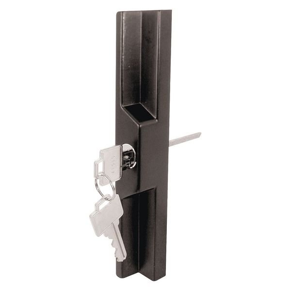 Sliding Door Outside Pull, with Key, Black Diecast (Single Pack), Primeline Tools, Mfr#: C 1139
