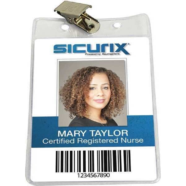 ID Badge Holder, Vertical, PK50, Sicurix, Mfr#: BAU 67860