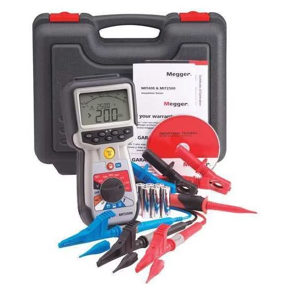Insulation Tester, Digital/Analog LCD, Megger, Mfr#: MIT2500