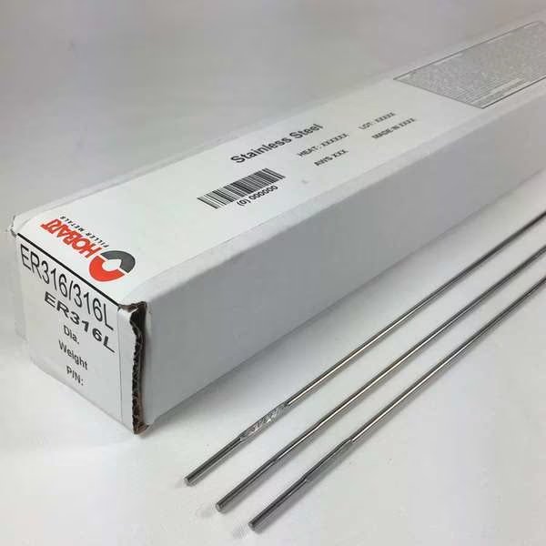 TIG Welding Rod, 1/8" dia., 36" L, 10 lb., Hobart Welding Products, Mfr#: S512346-G12