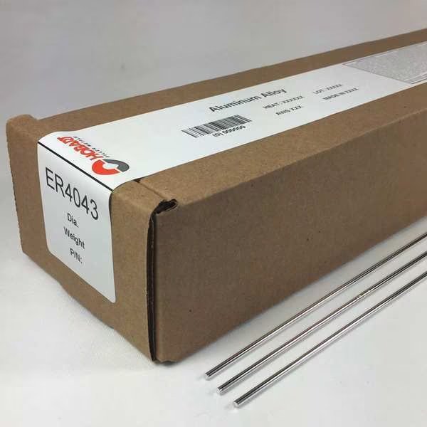 TIG Welding Rod, 1/8" dia., 36'' L, 10 lb, Hobart Welding Products, Mfr#: S163246-G12