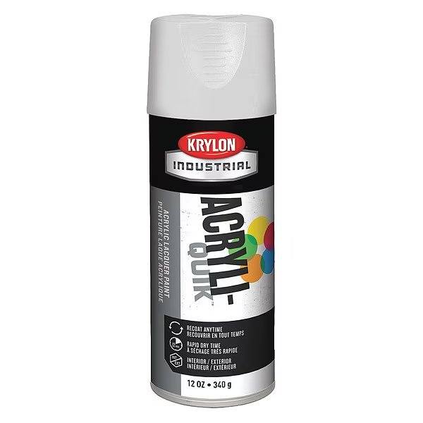 White, Semi-Gloss, 12 oz, Krylon Industrial, Mfr#: K01508A07