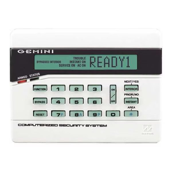 Intrusion System Keypads, 5-7/8" W, LCD, Napco, Mfr#: GEM-RP2ASE2