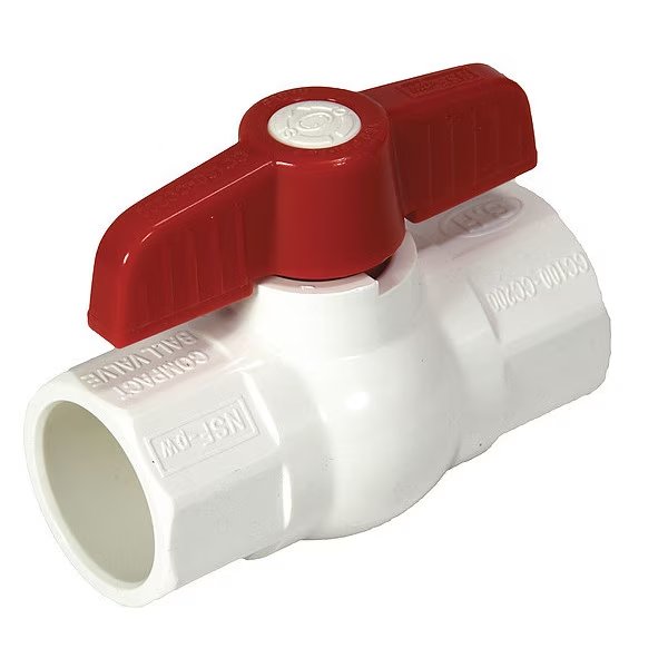 Ball Valve, PVC Body, 1" Pipe Sz, Nds, Mfr#: E1410-10