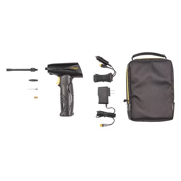 Tire Inflator, Black, Plastic, 0 to 120 psi, Airman, Mfr#: 55-032-022