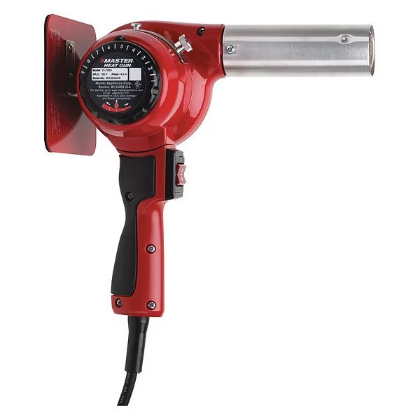 Heat Gun, Electric Powered, 120V AC, Variable Temp. Setting, 1,740 W Watt, Pistol Handle, Master Appliance, Mfr#: VT-751D