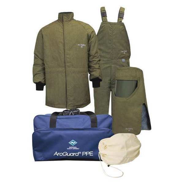 Arc Flash Protection Clothing Kit, 2XL, National Safety Apparel, Mfr#: KIT4SCLT40NG2X