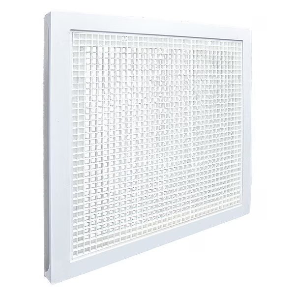 Return Air Grille, 23 3/4 in X 23 3/4 in, Matte, Plastic, American Louver, Mfr#: STR-ERFG-W