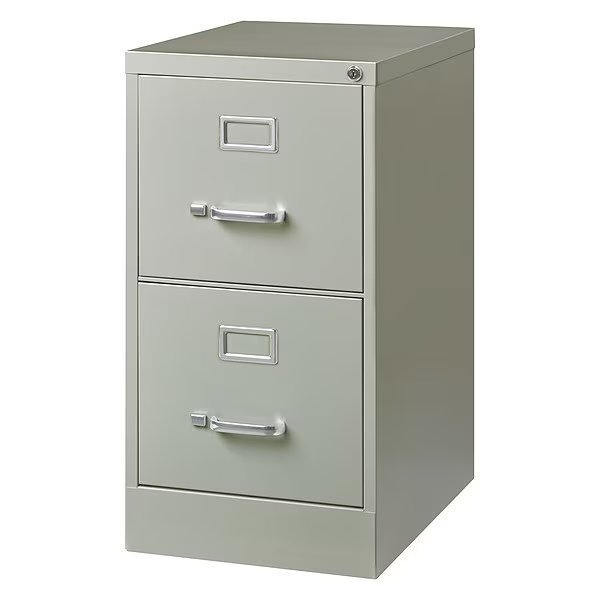 2 Drawer File Cabinet, Light Gray, Letter, Hirsh, Mfr#: 22732