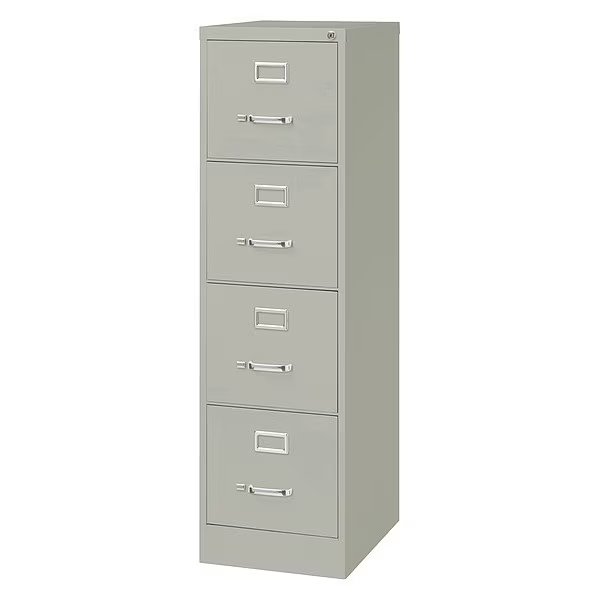 4 Drawer File Cabinet, Light Gray, Letter, Hirsh, Mfr#: 22733