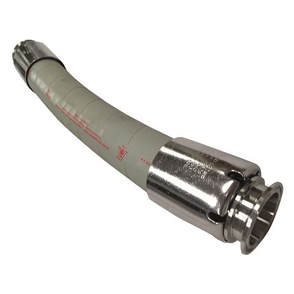 Food Grade Hose Assembly, 2" ID x 5 ft., Novaflex, Mfr#: 6300-32-5-TRI-TRI