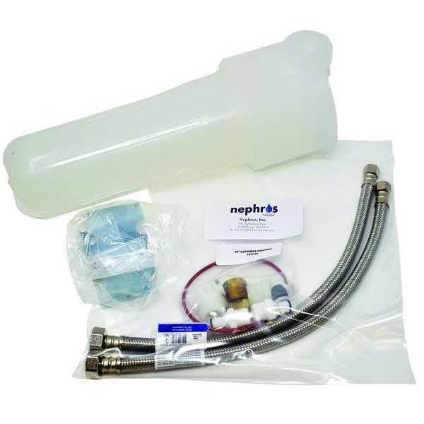 Filter Housing, 4" H, 2 1/2" Dia, White, Nephros, Mfr#: 70-0116