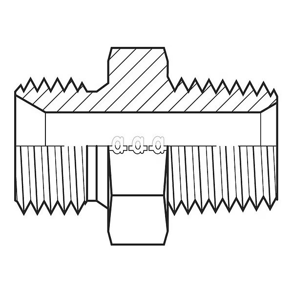 Hose Adapter, 1/2", BSPP, 1/2", NPT, Adaptall, Mfr#: 9007-0808