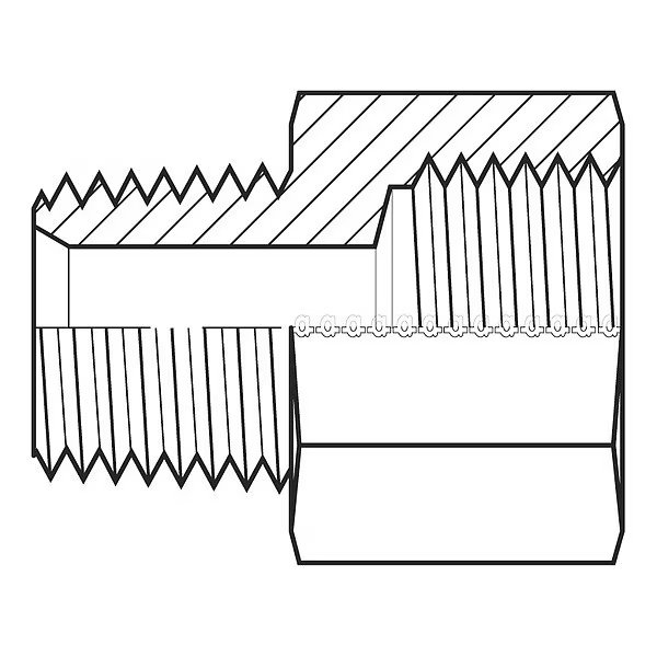 Hose Adapter, 1/4 in x 12 mm, Fem.xMale, Adaptall, Mfr#: 9325-04-12x1.5