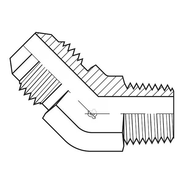 Hose Adapter, 3/8", JIC, 3/8", BSPT, Adaptall, Mfr#: 9064-0606