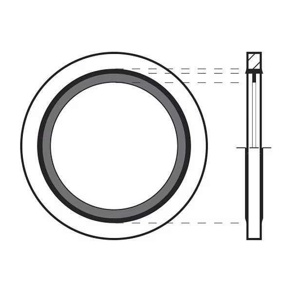 Sealing Washer, Fits Bolt Size M50 Steel/Buna-N, Cadmium Plated Finish, Adaptall, Mfr#: 9500-50MM