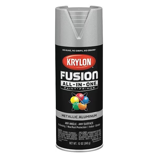 Metallic Spray Paint, Aluminum, Metallic, 12 oz, Krylon, Mfr#: K02766007