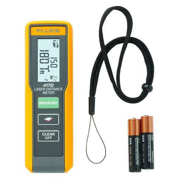 Laser Distance Meter, LCD Display, Fluke, Mfr#: FLUKE 417D