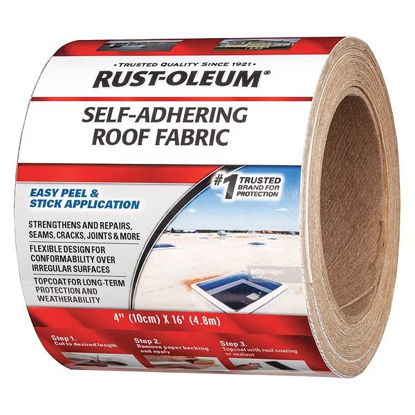 Roof Repair Tape, 4" x 16 ft., White, Rust-Oleum, Mfr#: 345650