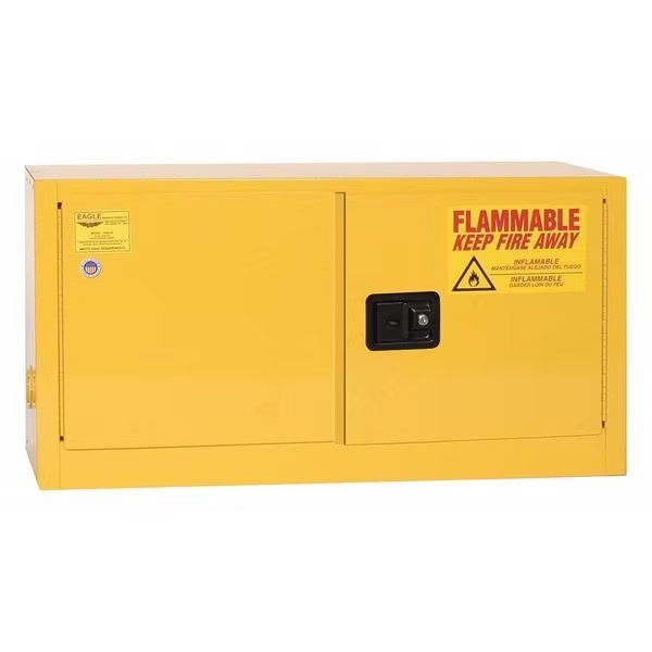 Flammable Liquid Safety Cabinet, Yellow, Height: 24 in, Eagle Mfg, Mfr#: ADD15X