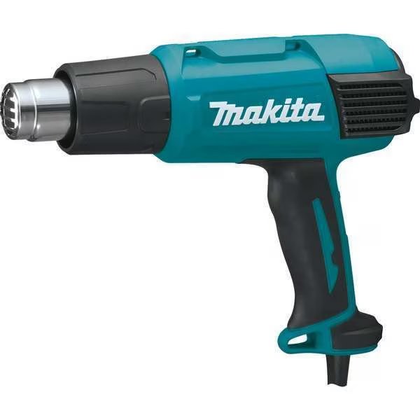 Heat Gun, Electric Powered, 120V AC, Adjustable Temp. Setting, 1,800 W Watt, Pistol Handle, Makita, Mfr#: HG6031VK