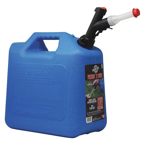 5 gal Blue Plastic Kerosene Can Kerosene, Garageboss, Mfr#: GB506
