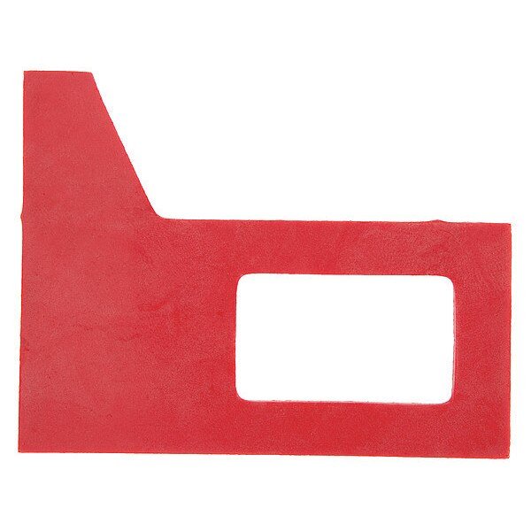 Rear Squeegee End Gasket, 3 3/8 in L, Red, Tennant, Mfr#: 83874