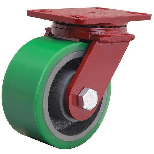 Plate Caster, 2200 lb. Load Rating, Hamilton, Mfr#: S-FM-63DB-4SL-FB