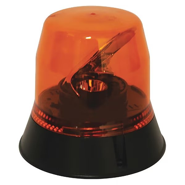Rotating Beacon, Amber, Permanent, 6" dia., Ecco, Mfr#: EB7813A