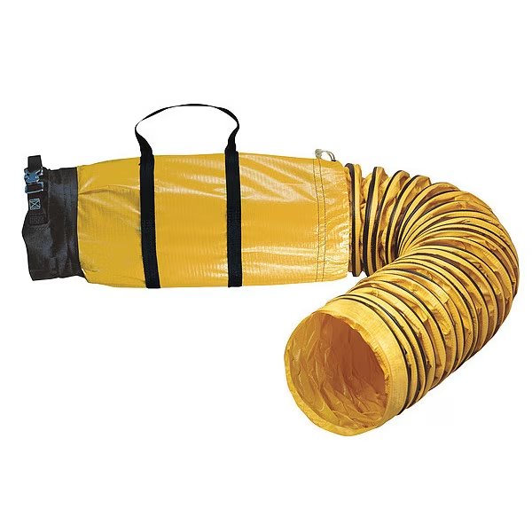 Ventilation Duct, Black/Yellow, 15 ft L, Allegro Industries, Mfr#: 9550-15SB