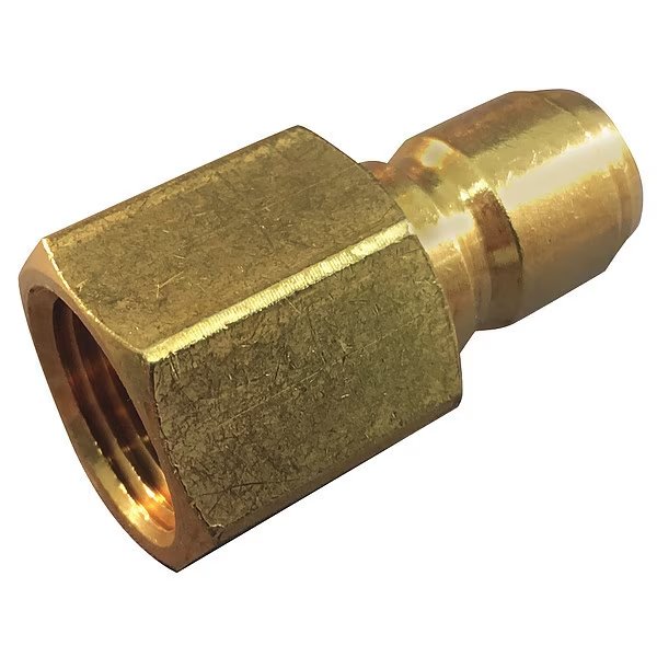 Hydraulic Quick Connect Hose Coupling, Steel Body, Push-to-Connect Lock, 1/4"-18 Thread Size, Hansen, Mfr#: 2T16