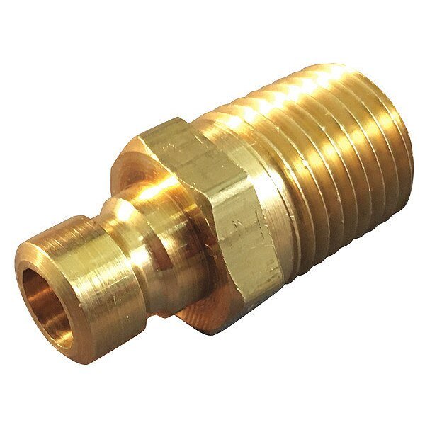 Hydraulic Quick Connect Hose Coupling, Brass Body, Push-to-Connect Lock, 1/4"-18 Thread Size, Hansen, Mfr#: FTP252
