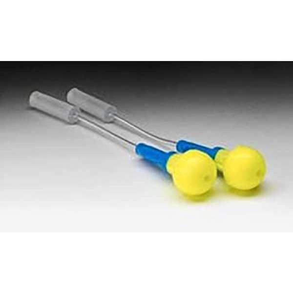 Push-In(TM) Disposable Foam Probed Test Ear Plugs, Pod Shape, N/A, Yellow, 50 PK, 3M E-A-R, Mfr#: 393-2002-50