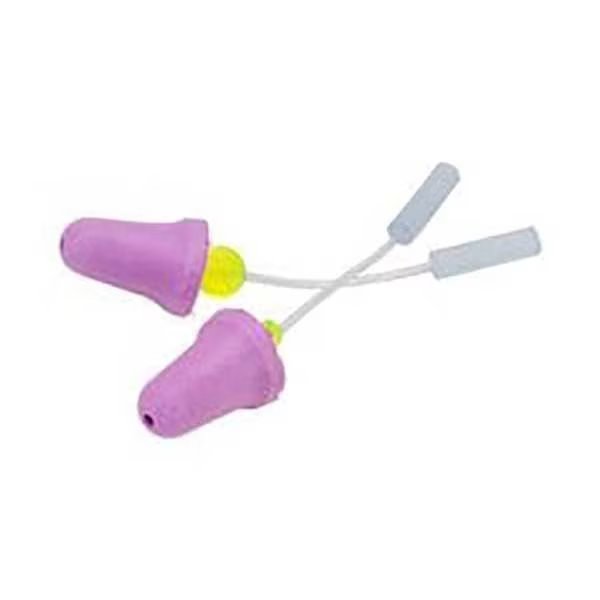 No Touch(TM) Disposable Foam Probed Test Ear Plugs, Bell Shape, 29 dB, Purple, 50 PK, 3M E-A-R, Mfr#: 393-2013-50